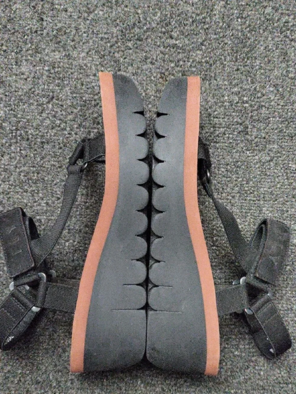 Fly London Black Strappy Platform Sandals